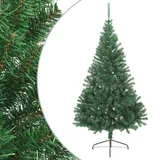 vidaXL Künstlicher Halb-Weihnachtsbaum mit Ständer Grün 240 cm PVC