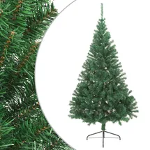 vidaXL Künstlicher Halb-Weihnachtsbaum mit Ständer Grün 240 cm PVC