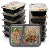 BigDean Meal Prep Box 10-teilig schwarz 0,85 l