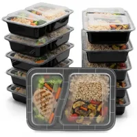 BigDean Meal Prep Box 10-teilig schwarz 0,85 l