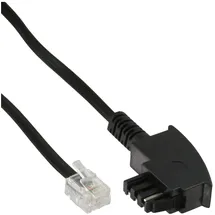 InLine TAE-F Kabel, für Telekom/Siemens-Geräte, TAE-F Stecker an RJ11 Stecker, 1m