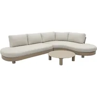 BEST Freizeitmöbel Gartenlounge-Set BEST "Salerno", beige (sandfarben), B:207cm H:57cm