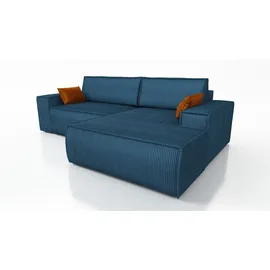 mebloland Ecksofa TOR mit Schlaffunktion. Farbe: Blue. - Blau