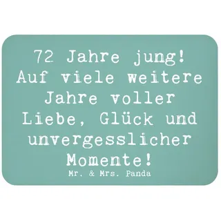 Mr. & Mrs. Panda Magnet Spruch 72. Geburtstag Freude, whiteboardmagnet, Meeresbrise, handgefe (Packung, 1-St., 72. Geburtstag Geburtstag Alter besondere Geschenke) grün