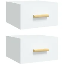 vidaXL Nachtschrank 2 Stk. 35 x 35 x 20 cm Weiß