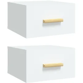 vidaXL Nachtschrank 2 Stk. 35 x 35 x 20 cm Weiß