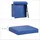Relaxdays Sitzhocker Kunstleder 38 x 38 x 38 cm Blau