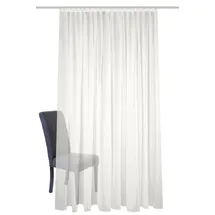 HOME WOHNIDEEN Fertigstore SABLIO Uni, Faltenband, weiß oder wollweiß, versch. Größen, Farbe:wollweiß, Größe:160 x 450 cm