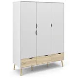 VCM Kleiderschrank Napoli 200 x 147 x 58 cm Weiß