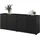 INOSIGN Sideboard INOSIGN "Metric,Breite 195 cm, grifflose Kommode 4 Türen/2 Schubkästen", schwarz, B:195cm H:78,3cm T:40cm, FSC-zertifizierter Holzwerkstoff, Melamin, Metall, Sideboards, Sideboard, Schubladenschrank mit viel Stauraum, Einlegeböden verstellbar,
