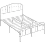 Yaheetech - Bettrahmen 140 x 200 cm, Vintage Metallbett mit kronenförmigem Kopfteil, Stabiles Bettgestell Doppelbett aus Metall, Robust & Leichte