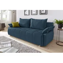 Collection AB Schlafcouch Kunstleder 2-Sitzer Blau