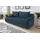 Collection AB Schlafcouch Kunstleder 2-Sitzer Blau