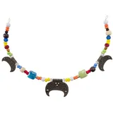 Vehi Mercatus Burgfräulein-Kostüm Wikinger Fibelkette Bunt blau|gelb|grün|rot