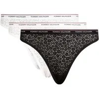 Tommy Hilfiger 3 Pack Thong Lace in Grau, Größe XS