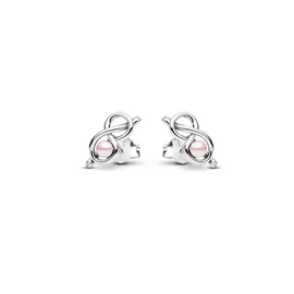 Pandora Unendlichkeitsknoten Ohrstecker aus Sterling Silber mit Zirkonia, 293761C01