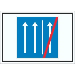 Aufkleber Seitenstreifen nicht mehr befahren Symbol A4 (210x297mm)