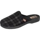 Manitu Herren Schuhe Pantoffeln Hausschuhe 220188, Größe:47 EU, Farbe:Schwarz - Schwarz - 47