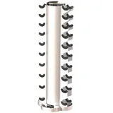 Bad Company Ablage-Säule für alle gängigen Hanteln bis 10 kg I Hantelständer für das Fitnessstudio und Homegym I Max. Gewichtsbelastung bis zu 250 kg I BCA-66/Weiß