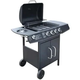 vidaXL Gasgrill 4+1 Brenner schwarz 41898