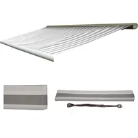 MCW Ersatz-Bezug für Markise H123 4,5 x 3 m Grau/Weiß