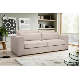 MID.YOU 3-Sitzer-Sofa Cord 3 Beige/Braun