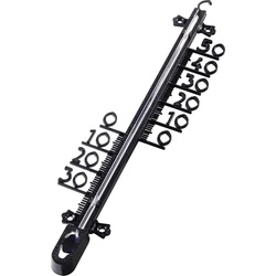 Hama Innen-/Außenthermometer, Baumstruktur, 26 cm, analog, Thermometer + Hygrometer, Schwarz