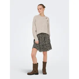 Only Midirock Damen Bedruckt Schwarz 34