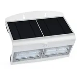 V-Tac Weiße Solar-Wandleuchten - IP65 - 8W - 850 Lumen - 4000K - Weiß