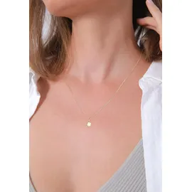 ELLI PREMIUM Halskette mit Anhänger Kleeblatt Glücksbringer Talisman 585 Gelbgold