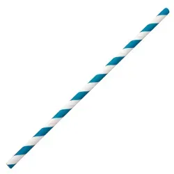 NATURESTAR Classic Papier-Trinkhalme, gestreift, 19,7 cm 42106 , 1 Packung = 100 Stück, dunkelblau-weiß
