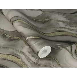 Rasch Textil Vliestapete Factory VI Marmor Anthrazit 10,05 x 0,53 m 0 g Grau 34193