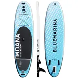 Bluemarina Stand Up Paddling Board aufblasbar Moana | 5 JAHRE GARANTIE - Bis 180 kg Tragkraft - 325x85x15 cm - Stand Up Paddle Set - Aufblasbares SUP Board - Surfbrett (325x85x15cm)