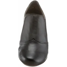 Rieker Hochfrontpumps RIEKER, Damen, Gr. 41, schwarz, Leder, unifarben, Schuhe Hochfrontpumps, Abendschuh, Trichterabsatz, Festtagsschuh, mit Stretcheinsätzen