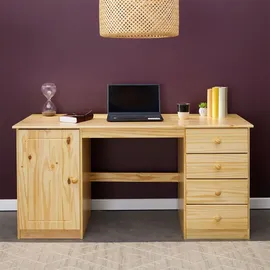 Idimex MANAGER, Schreibtisch Kiefer Massivholz, PC-Schreibtisch, klassisch