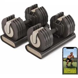 centr Smart Stack 50 verstellbare Hanteln 2 x 22.5 kg braun|dunkelgrau 45kg