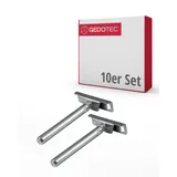 Gedotec Tablarträger Regal-Halterung verstellbar | 10 Stück Regalhalterung unsichtbar | NOVA PRO | Regal-Bodenträger aus Eisen verzinkt - Regalträger | Fachboden-Träger für Wand-Montage