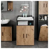 Vicco Wickelkommode Irma, Anthrazit/Artisan, 60 x 97 cm mit Wickelaufsatz