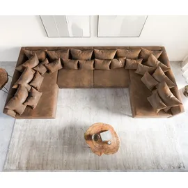 DeLife Wohnlandschaft Clovis XL Braun Antik Optik Modulsofa, Design Wohnlandschaften, Couch Loft, Modulsofa, modular