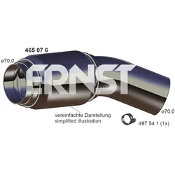 ERNST Reparaturrohr, Katalysator Flexrohr, Abgasanlage Katalysator,Flexrohr,  für BMW 18307795868 465076