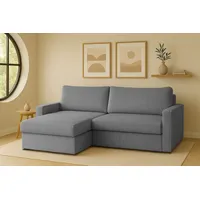 Kaiser möbel Ecksofa mit Schlaffunktion und Bettzeugablage LUBEKA, Stoff