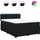 vidaXL Boxspringbett mit Matratze Schwarz 140x200 cm Samt