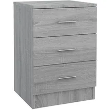 vidaXL Nachtschrank 2 Stk. 38 x 35 x 56 cm Grau