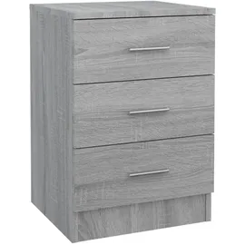 vidaXL Nachtschrank 2 Stk. 38 x 35 x 56 cm Grau