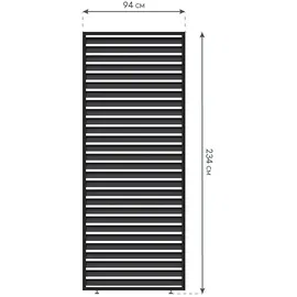 Paragon Lamellen Sichtschutz für Pergola Grand Tuscan 10 0,94 x 2,34 m Grau