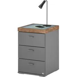 Set One by Musterring Nachtschrank »Lancaster Dielen« 1 Stk. tlg. inklusive LED-Beleuchtung, in 2 Farben erhältlich, B 41 x H 61 cm