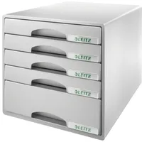 Leitz Schubladenbox Plus grau 52110085, DIN A4 mit 5 Schubladen, 1 St.