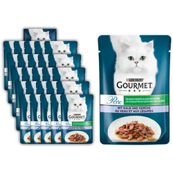 Purina Gourmet Perle Erlesene Streifen mit Kalb und Gemüse 26x85G
