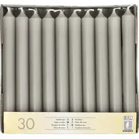 Papstar Tafelkerzen 30 St. Ø 2,1 cm 19,6 cm grau