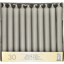 Papstar Tafelkerzen 30 St. Ø 2,1 cm 19,6 cm grau